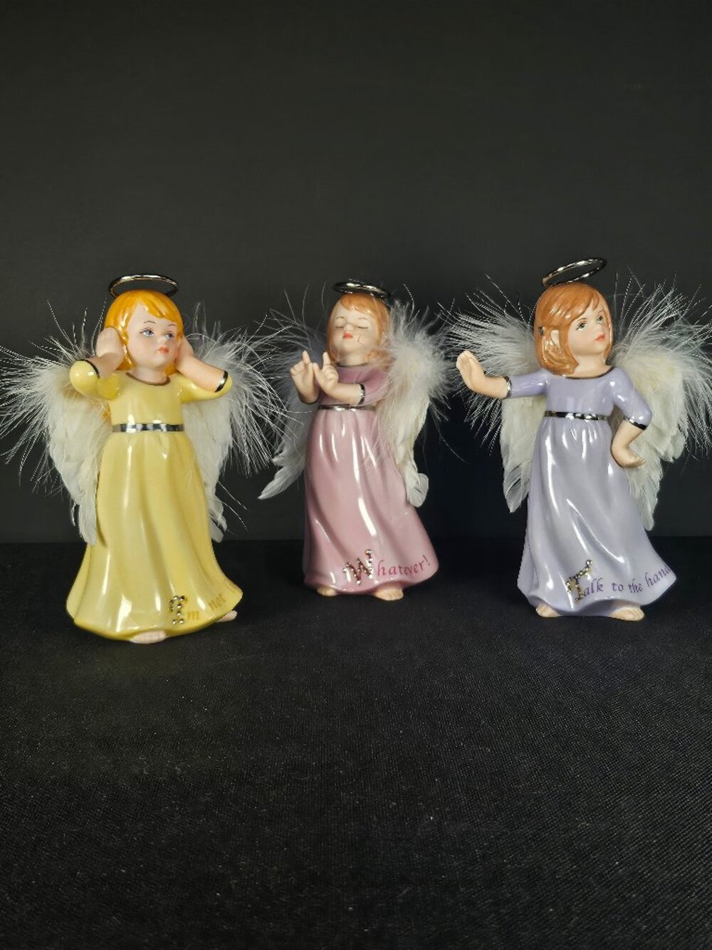 The Bradford Edition Attitude Angels Heirloom Porcelain Figurine Set Sassy Angel